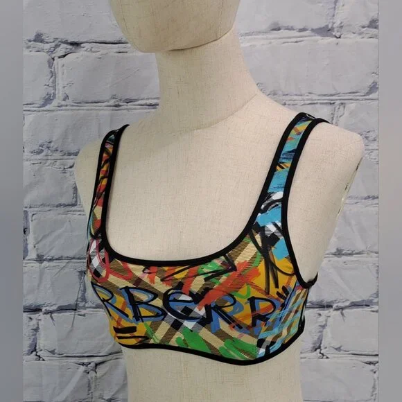 Burberry Women's Bikini Nova Check Scribble Graffiti Art